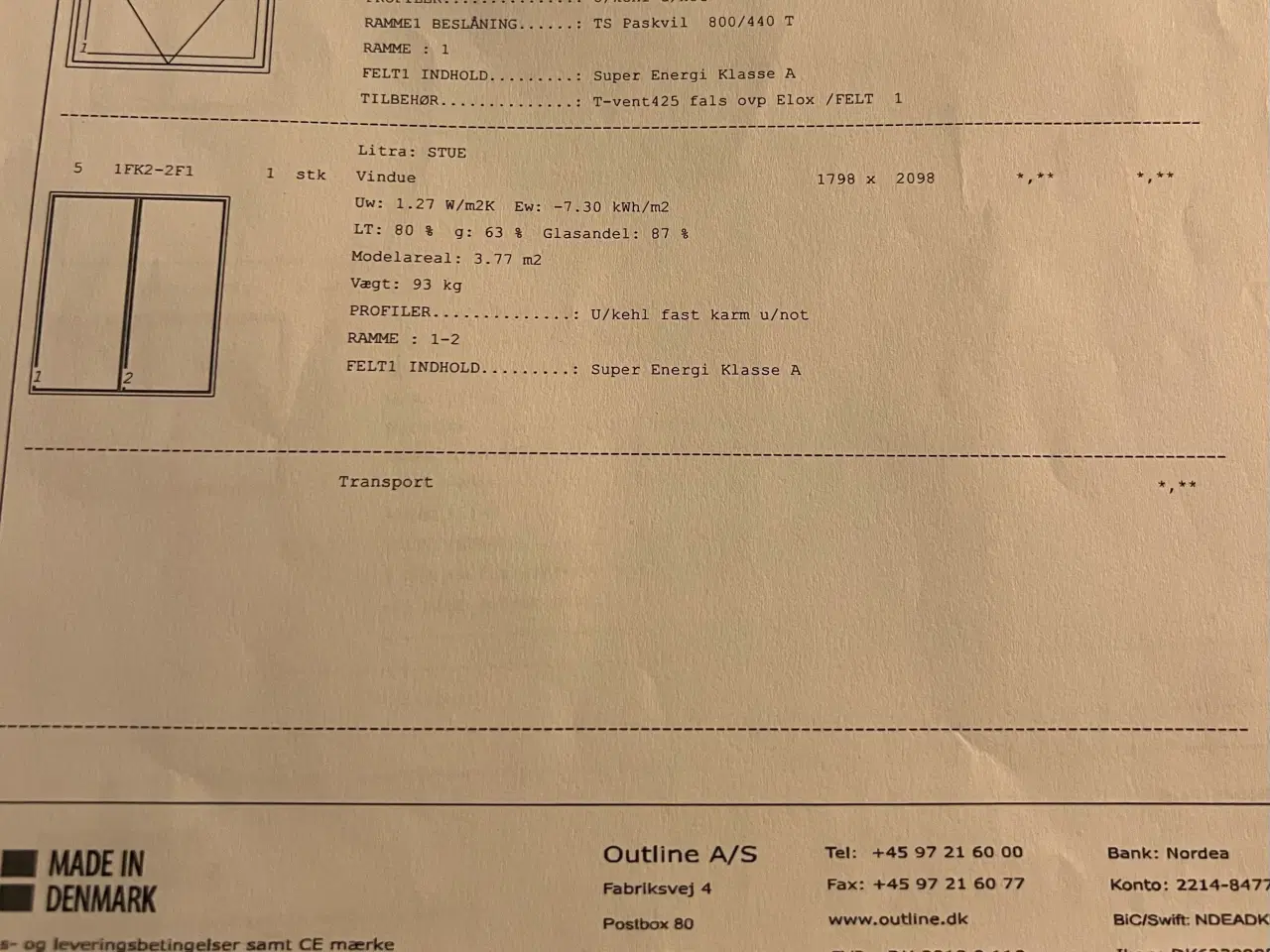 Billede 9 - 🔥 8 stk OUTLINE Havedør & Vinduer, 2 lags glas