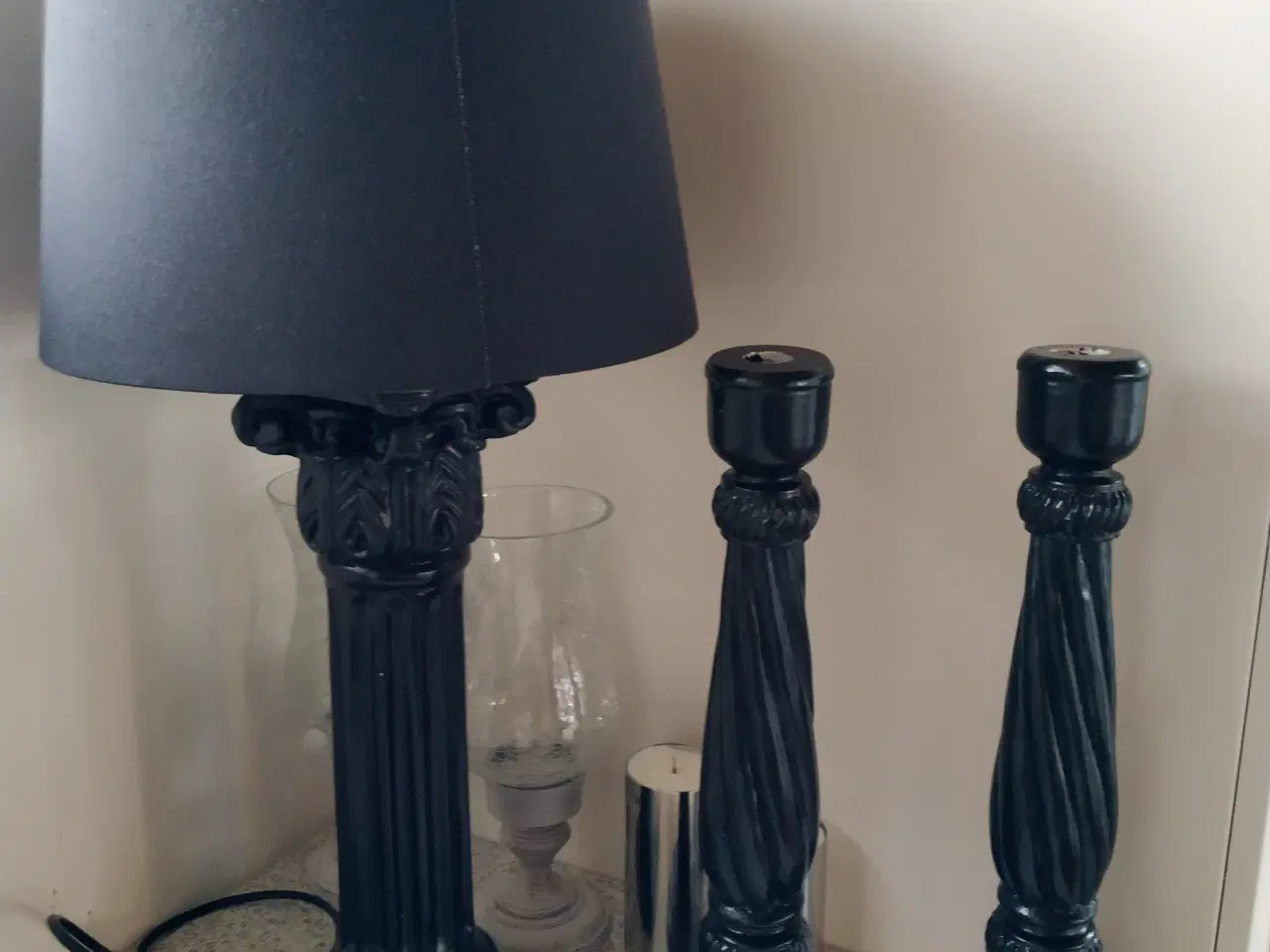 Billede 1 - Lampe med 2 lysestager