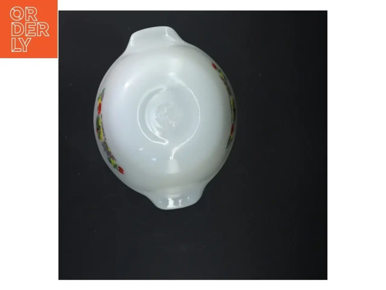 Billede 3 - Vintage brandskål med frugt og hane (str. 26x22x12 cm)