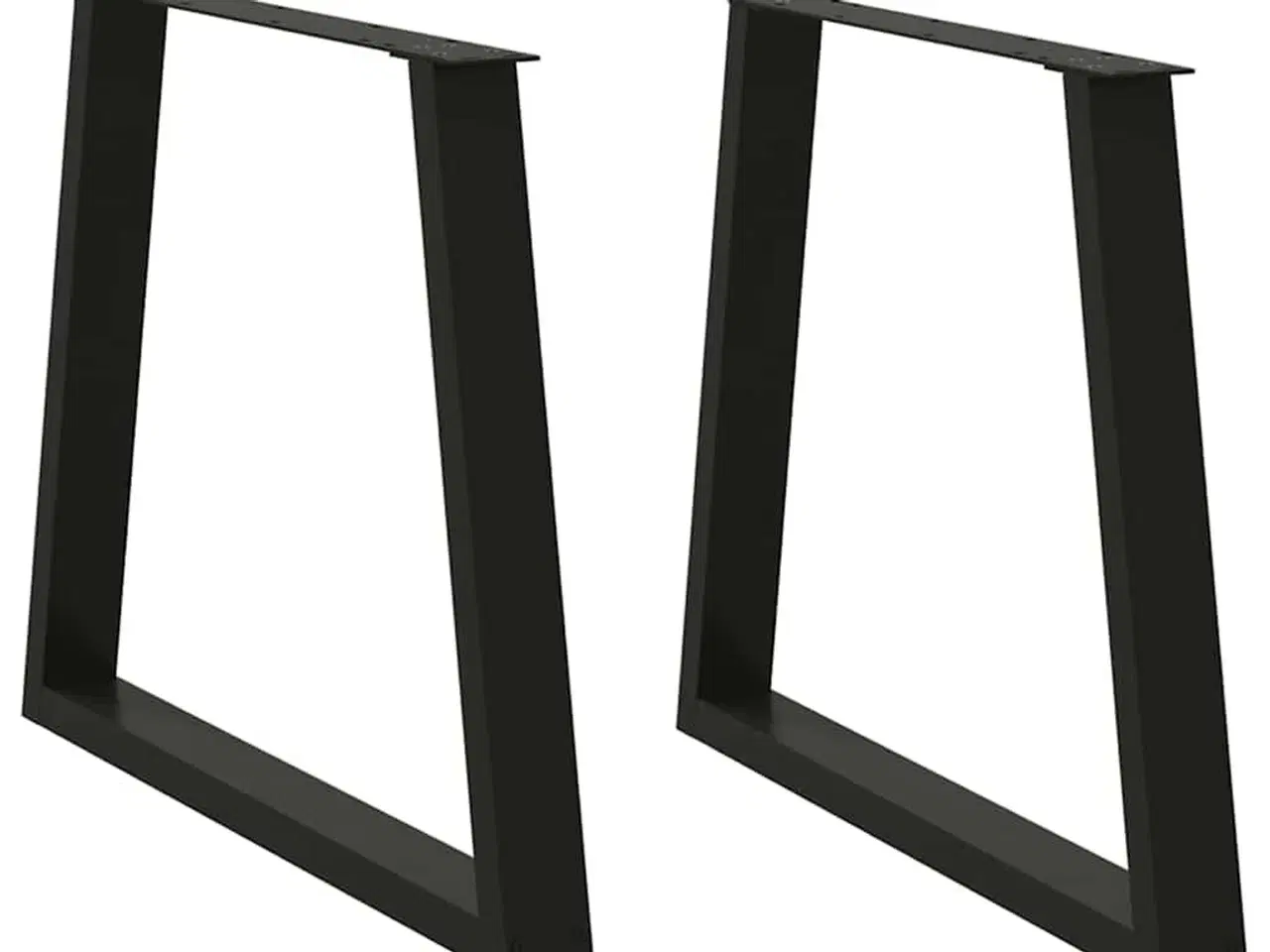 Billede 1 - Spisebordsben V-formet 2 stk. sort 70 x (72-73,3) cm stål