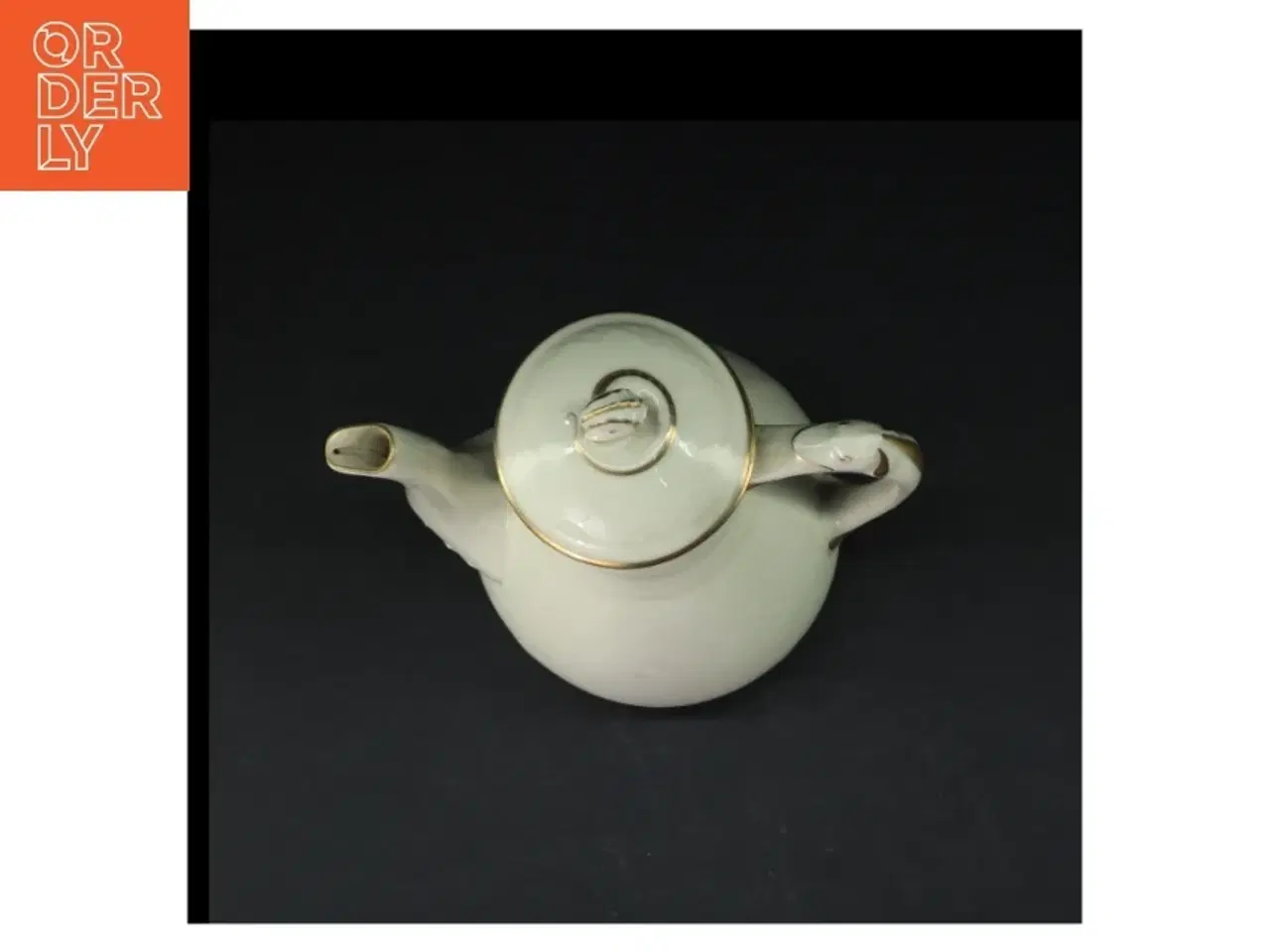 Billede 5 - Porcelænsteapot med gulddetaljer fra B&G (str. 26 cm)