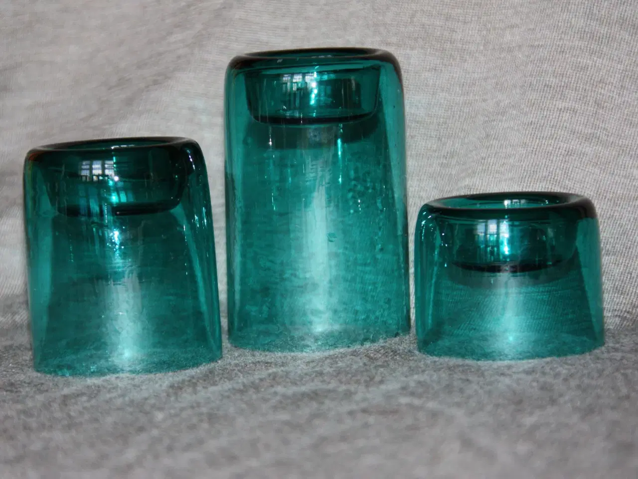 Billede 3 - 3 fine glas lysestager sælges