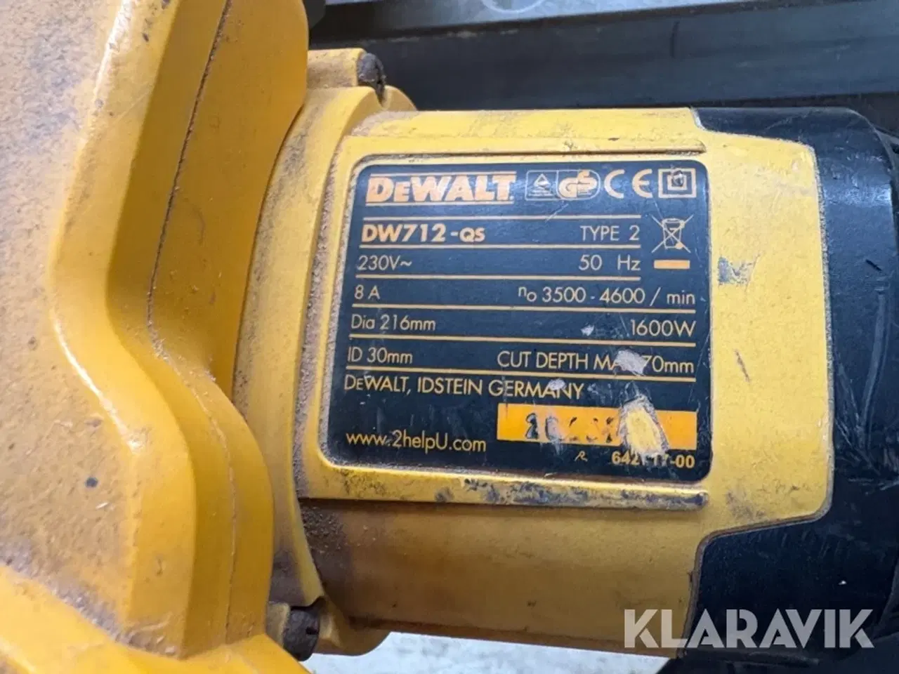 Billede 5 - Kapsav med stativ DeWalt DW712-QS