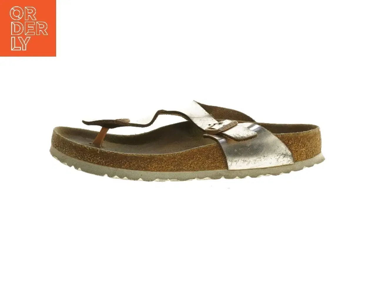 Billede 1 - Sandaler i stålfarve, størrelse 39 fra Birkenstock (str. 39 )
