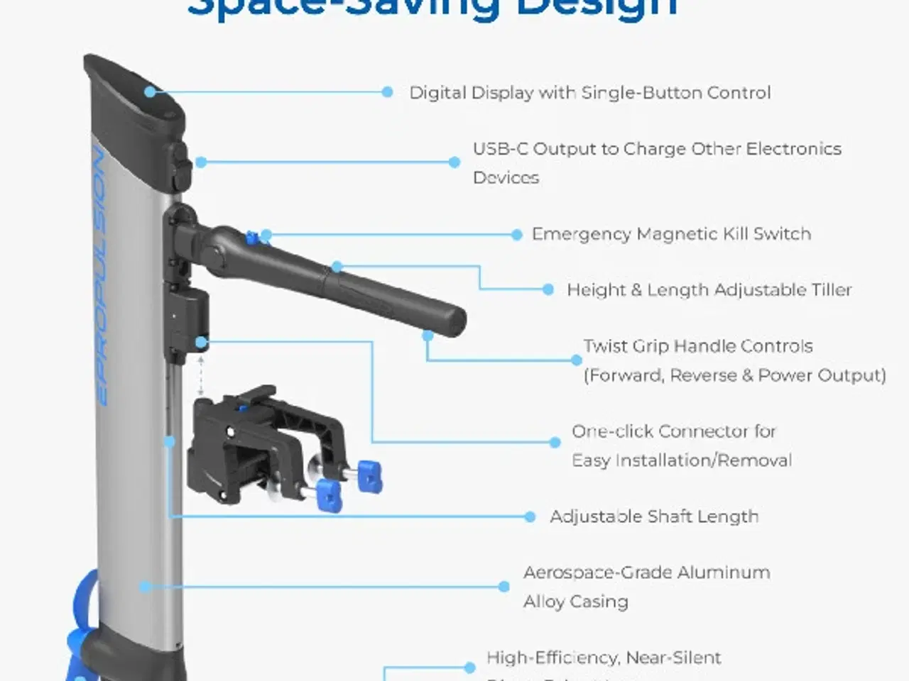 Billede 4 - ePropulsion eLite el-påhængsmotor 500W 