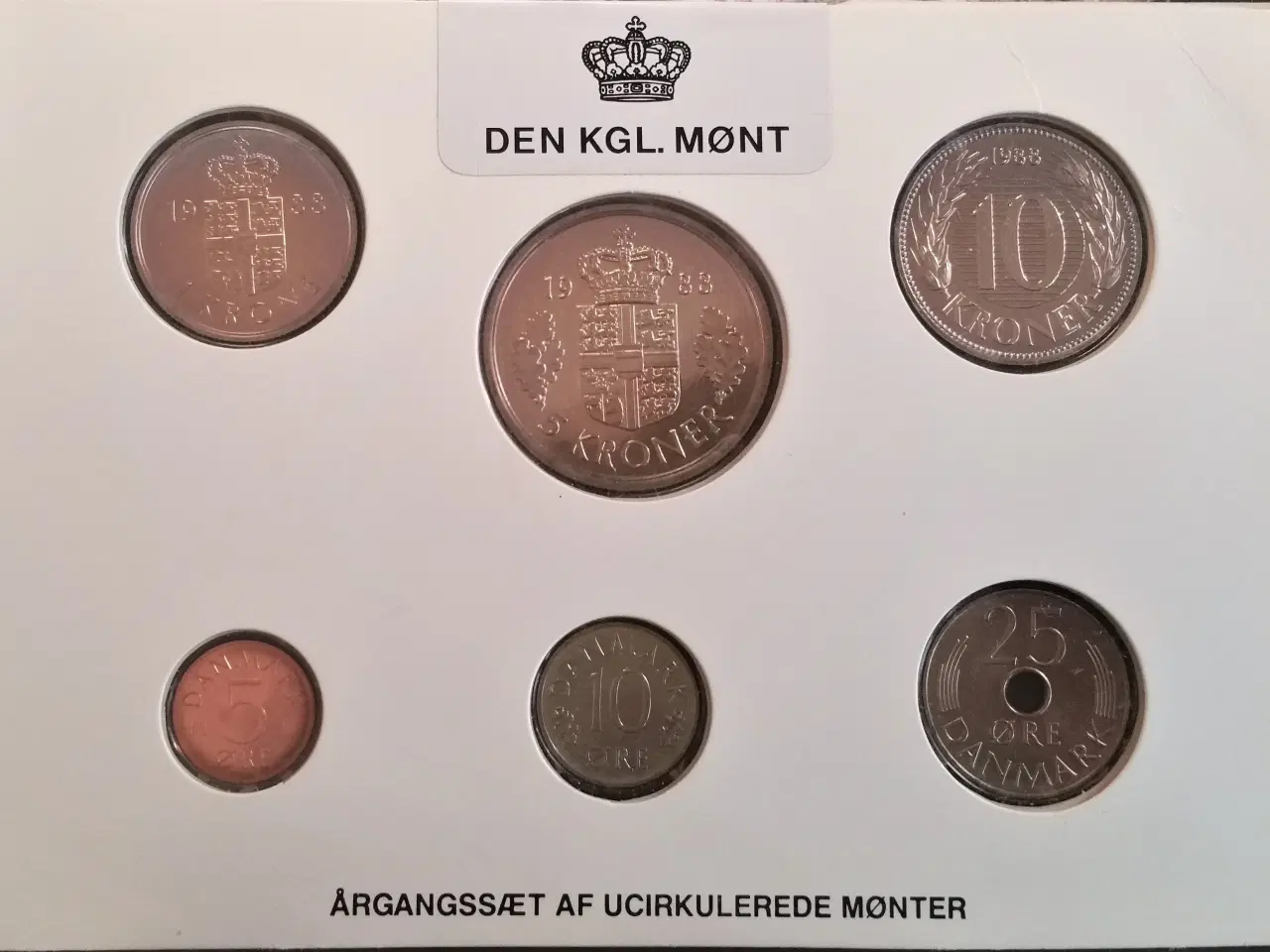 Billede 2 - DET KGL MØNTSÆT 1988 Margrethe II TOP Stand!