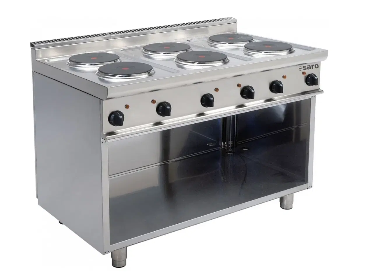 Billede 1 - Elektrisk Komfur med Åbent Understel – 6 Kogeplade