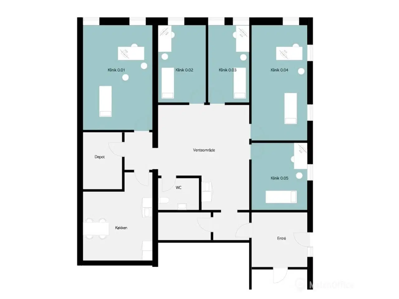 Billede 13 - Klinik i fællesskab på Olaf Ryes Gade 7T- Klinik 1