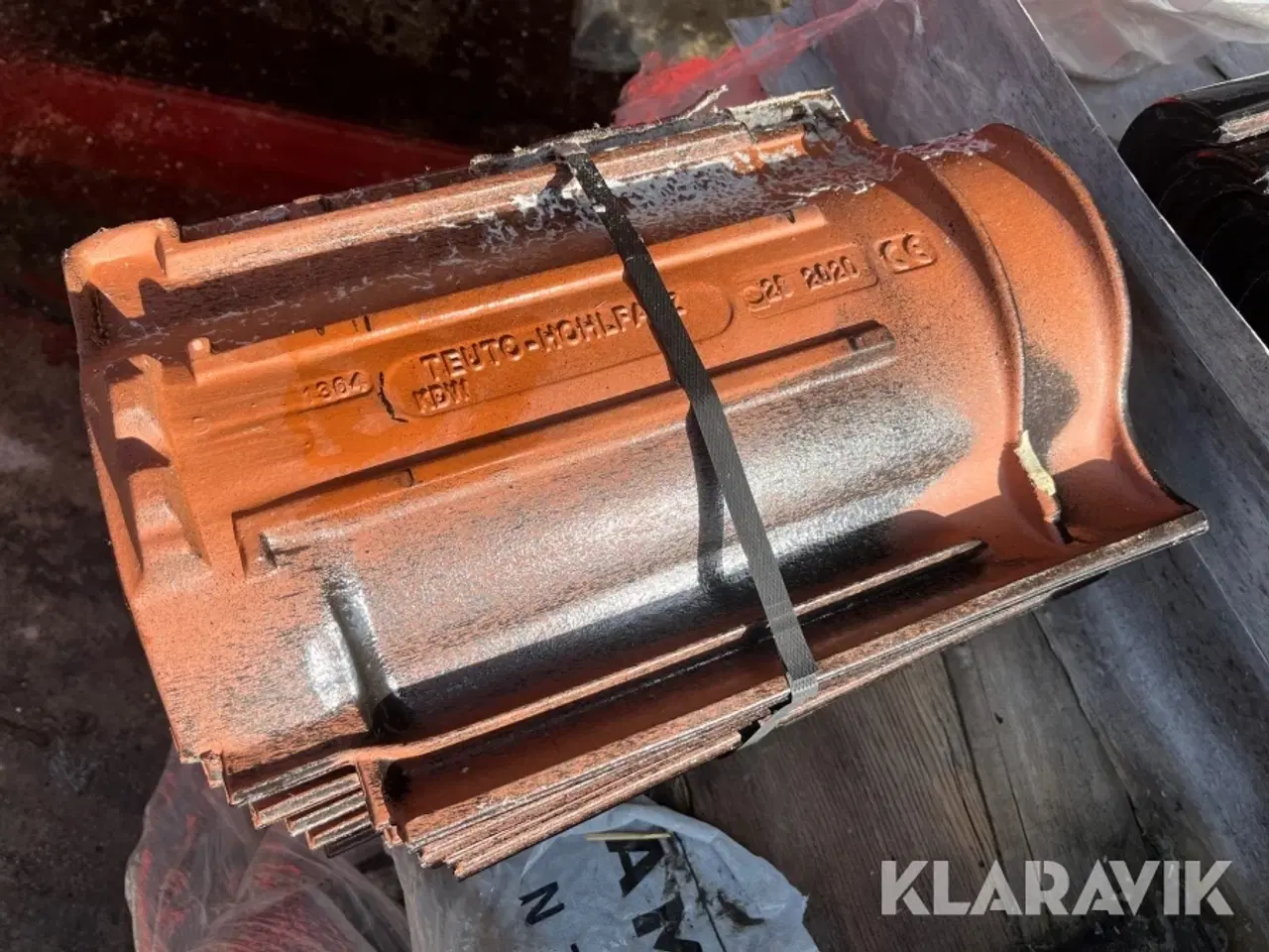 Billede 3 - Tegl Tagsten ABC Teuto Sort glaseret 5 paller