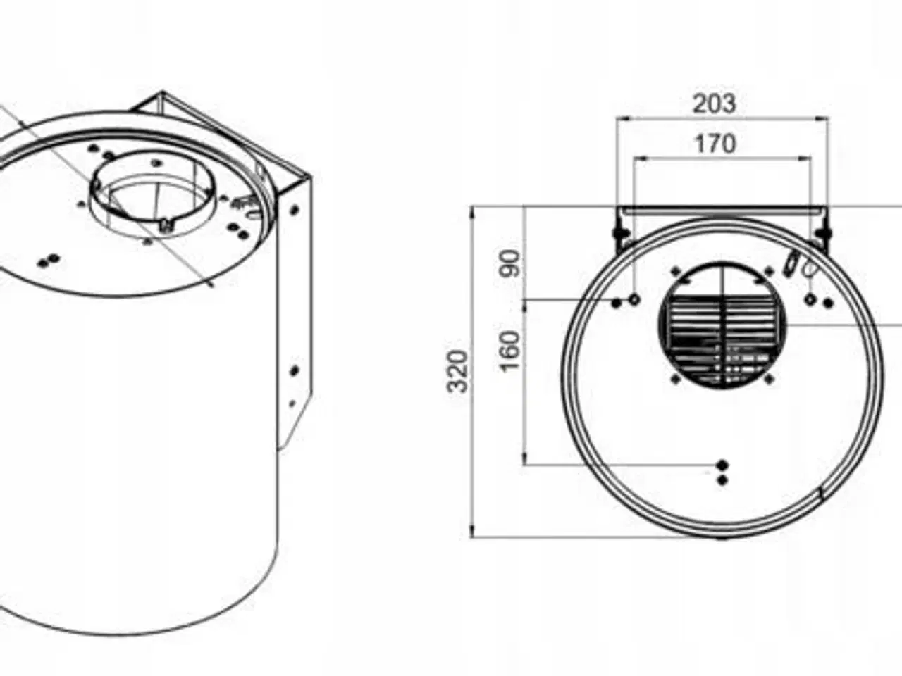 Billede 4 - Emhætte vægmonteret MAAN Elba Mini WPB 431 – hvid