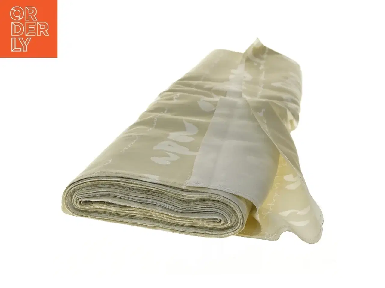 Billede 2 - Gul tekstilrulle med skrift