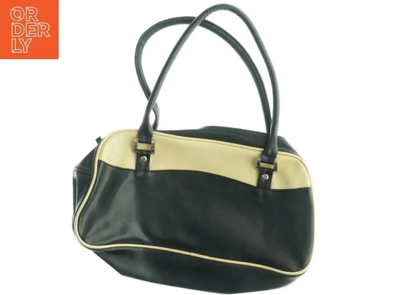 Billede 3 - To-farvet håndtaske (str. 34 x 18 cm)