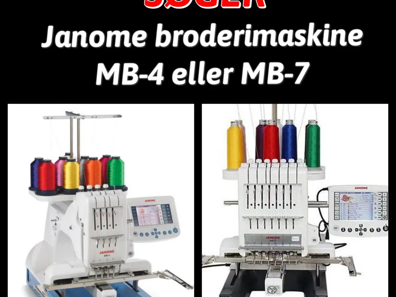 Billede 1 - Janome Broderimaskine KØBES