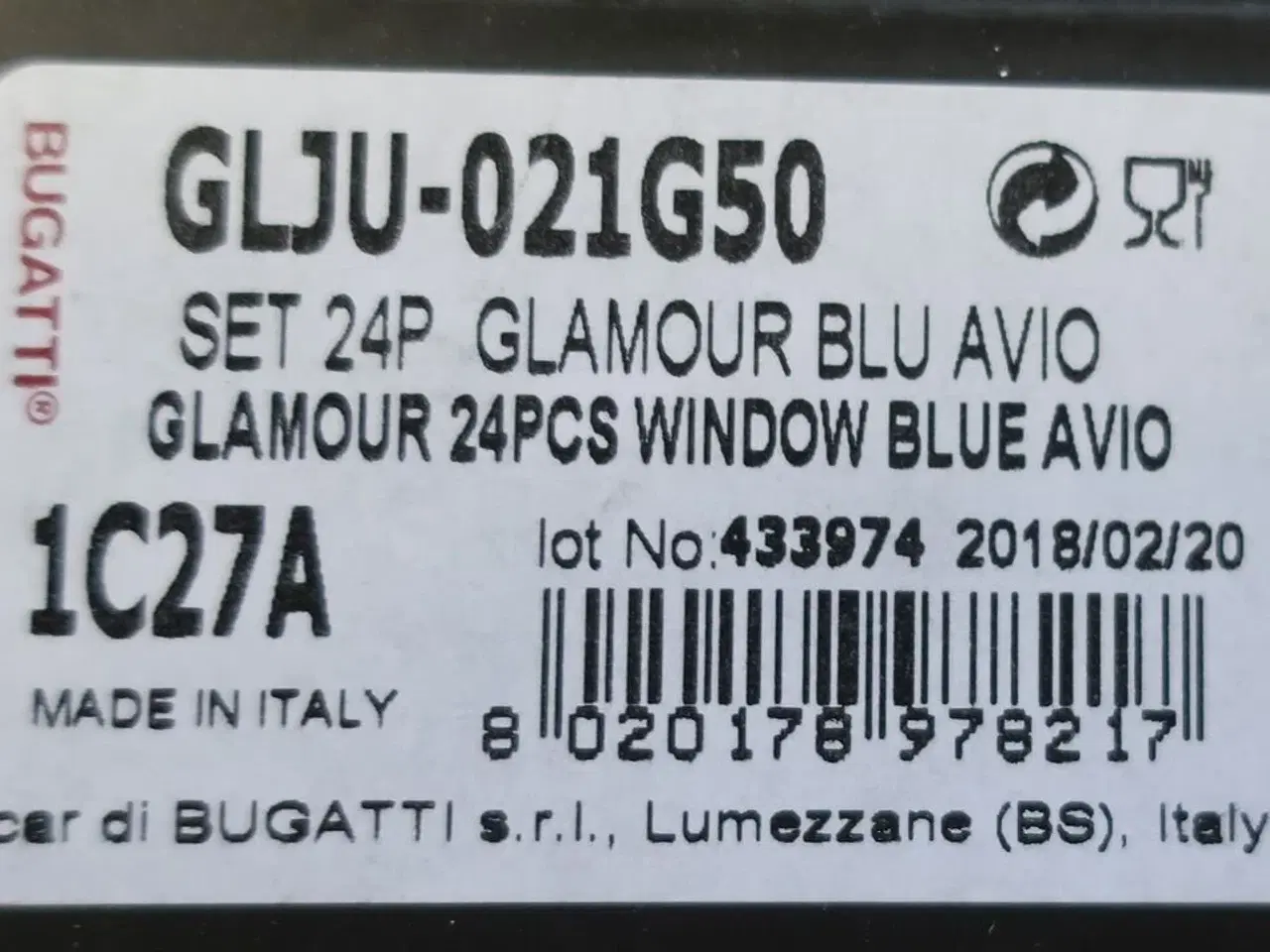 Billede 2 - 24 stk. bestiksæt BUGATTI GLAMOUR AVIO WINDOW BLUE