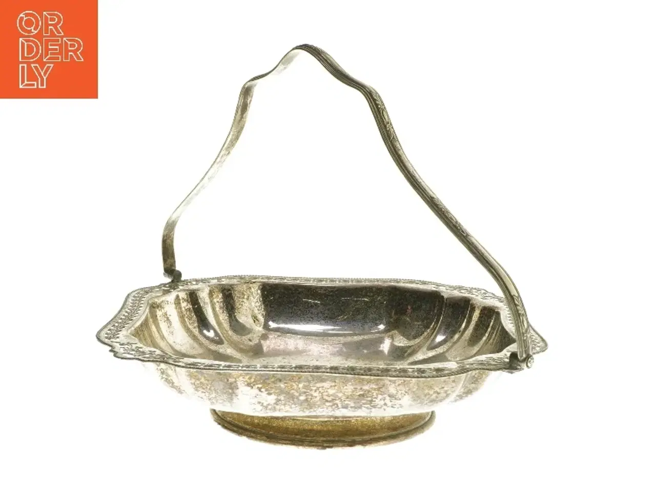 Billede 1 - Vintage sølvfad med håndtag (str. Ø 23 cm)
