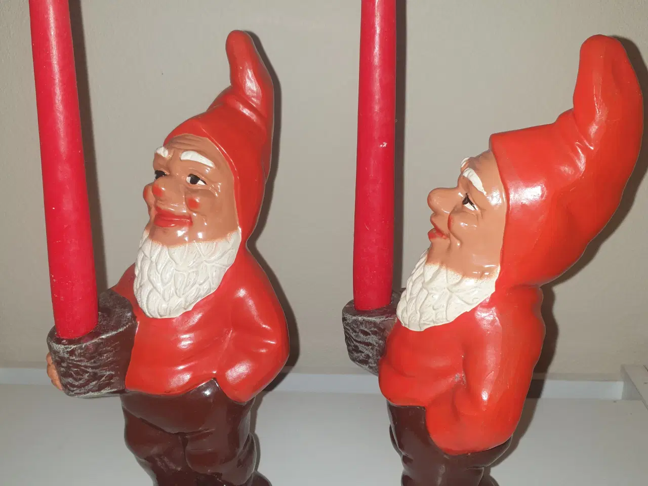 Billede 4 - 4 Antikke Store Nisser i Rødler