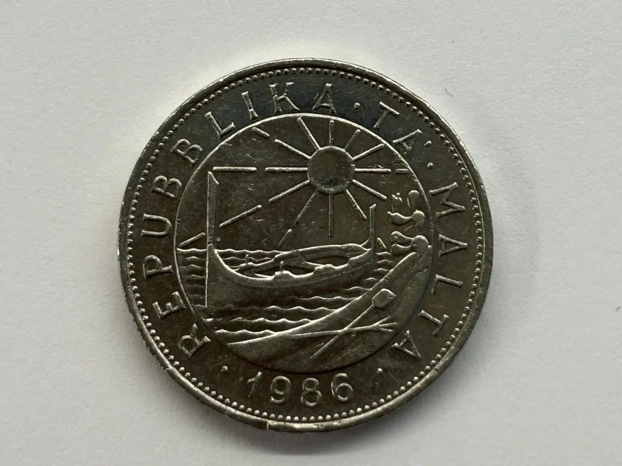 Billede 2 - 1 Lira Malta 1986
