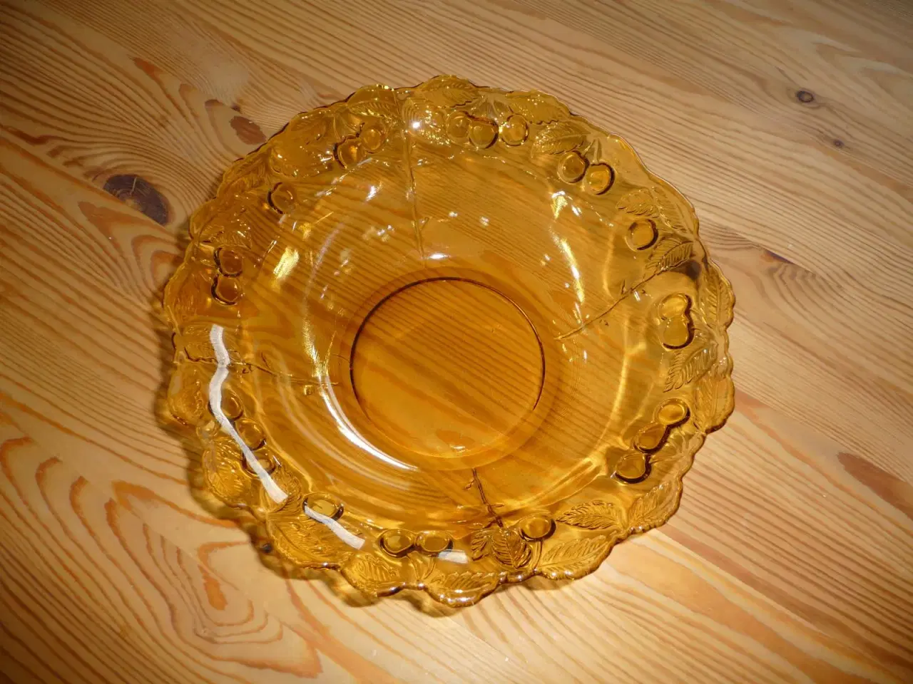 Billede 1 - ravgul glas skål