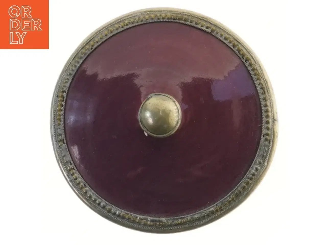 Billede 3 - Antik krukke med låg (str. Ø 12 cm længde 15 cm)