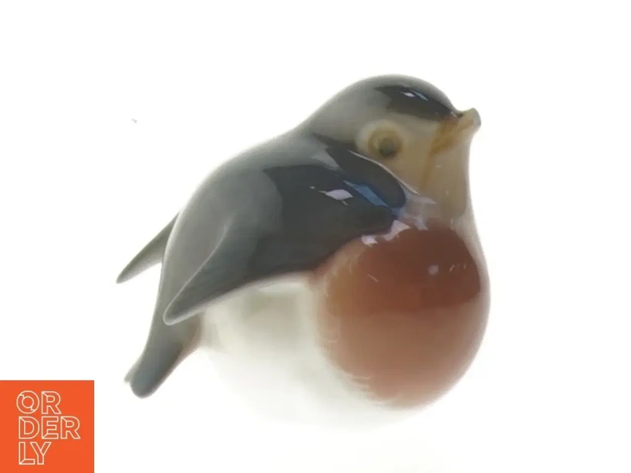 Billede 1 - Porcelænsfugl rødkælk  (str. 7 cm)
