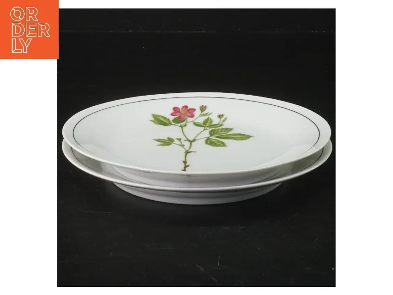 Billede 1 - Porcelænstallerken med blomsterprint fra Tirschenreuth (str. Ø 17 cm)