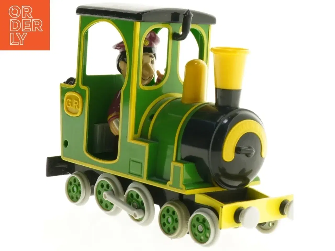 Billede 1 - Grønt legetøjstog med figur (str. 21 x 14 x 7 cm)