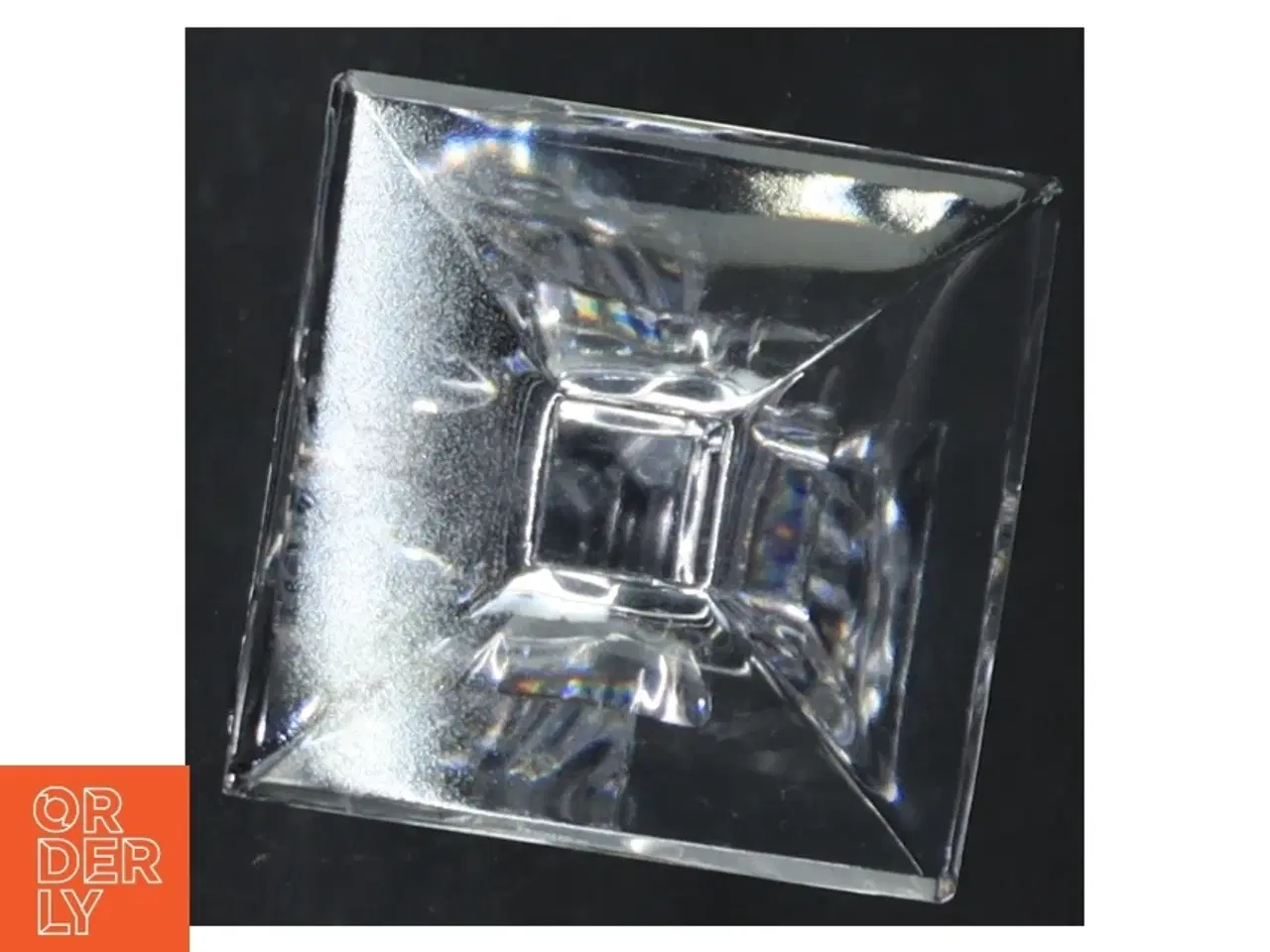Billede 3 - Glas lysestage (str. 18 cm)