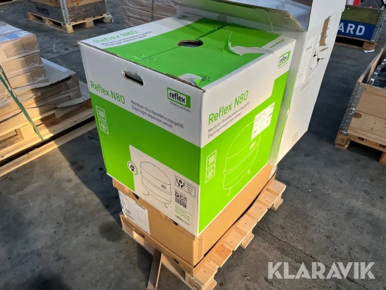 Billede 3 - Lot - varmepumpe indeenhed, trykekspansionsbeholder, varmeventilator og