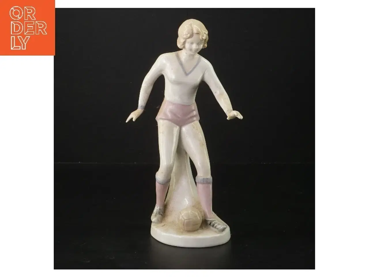 Billede 2 - Porcelænsfigur af fodboldspiller (str. 22 cm)