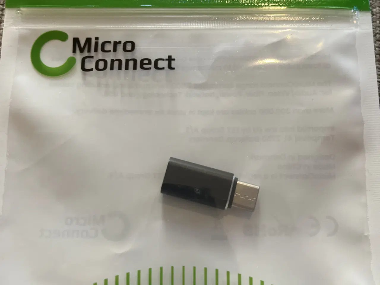 Billede 2 - MicroConnect Lightning til USB-C adapter, sort
