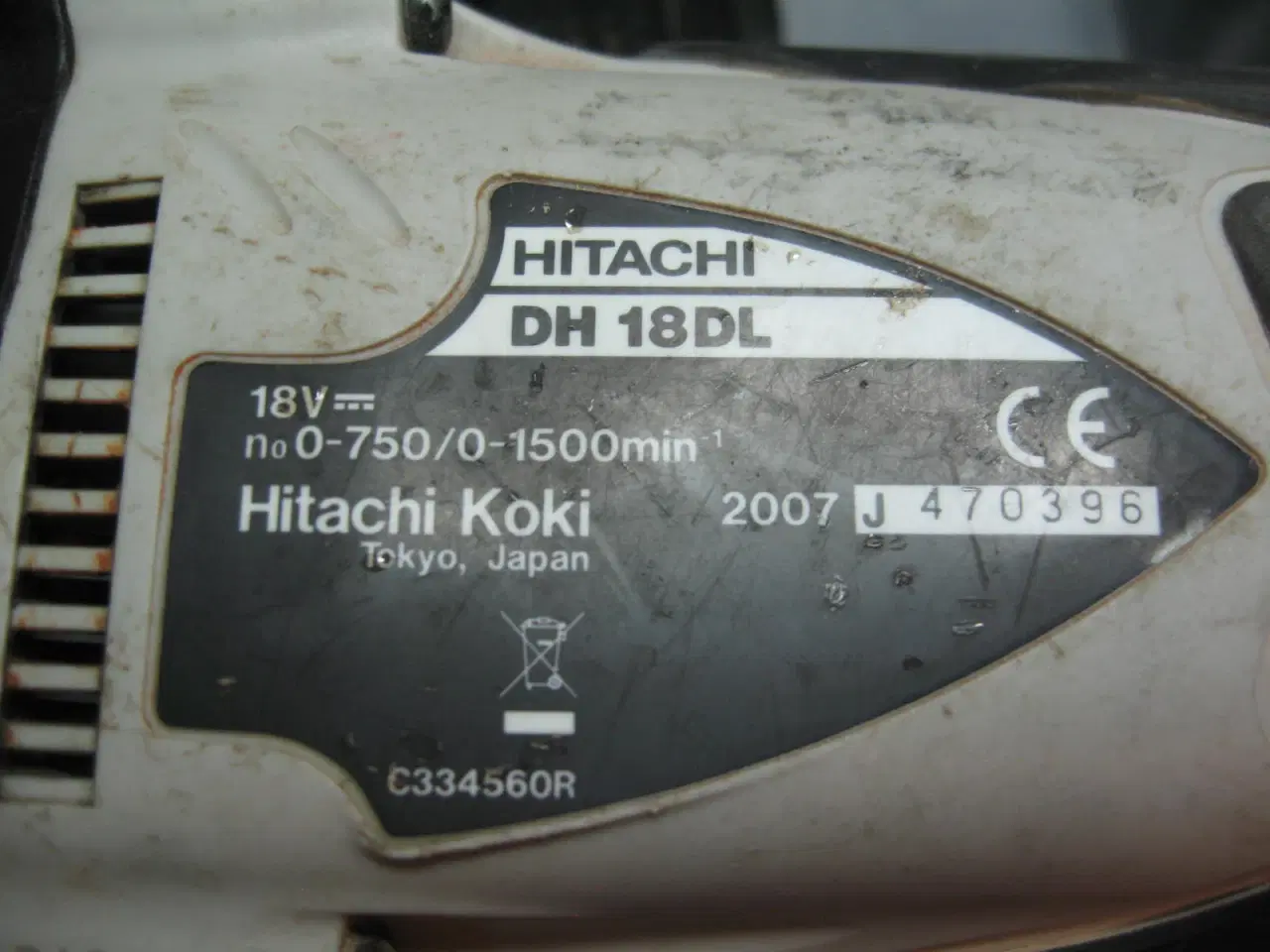 Billede 7 - Hitachi SDS borehammer DH18DL til 18V Bat.