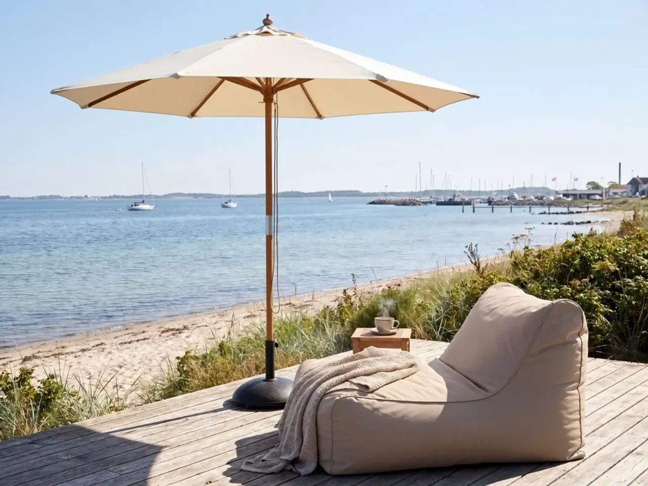 Billede 4 - Parasol Ø 3 meter i natur