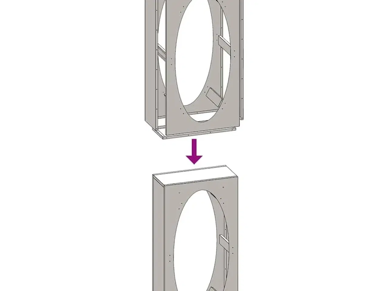Billede 11 - Brændestativ 50x23x100 cm forvitringsstål