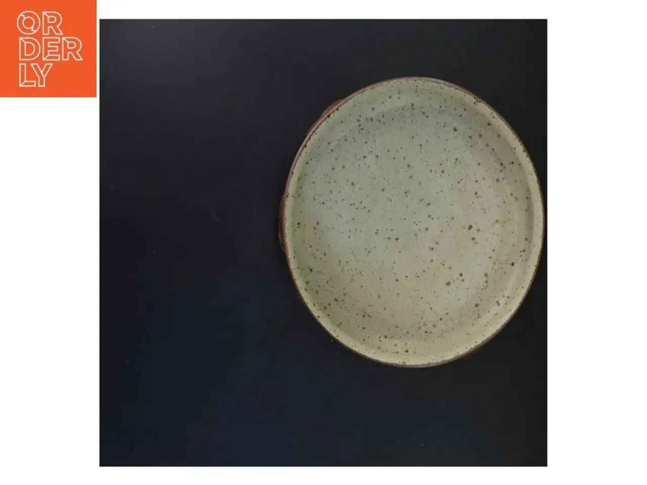 Billede 2 - Keramisk fad med blomstermønster (str. Ø 26x8 cm)