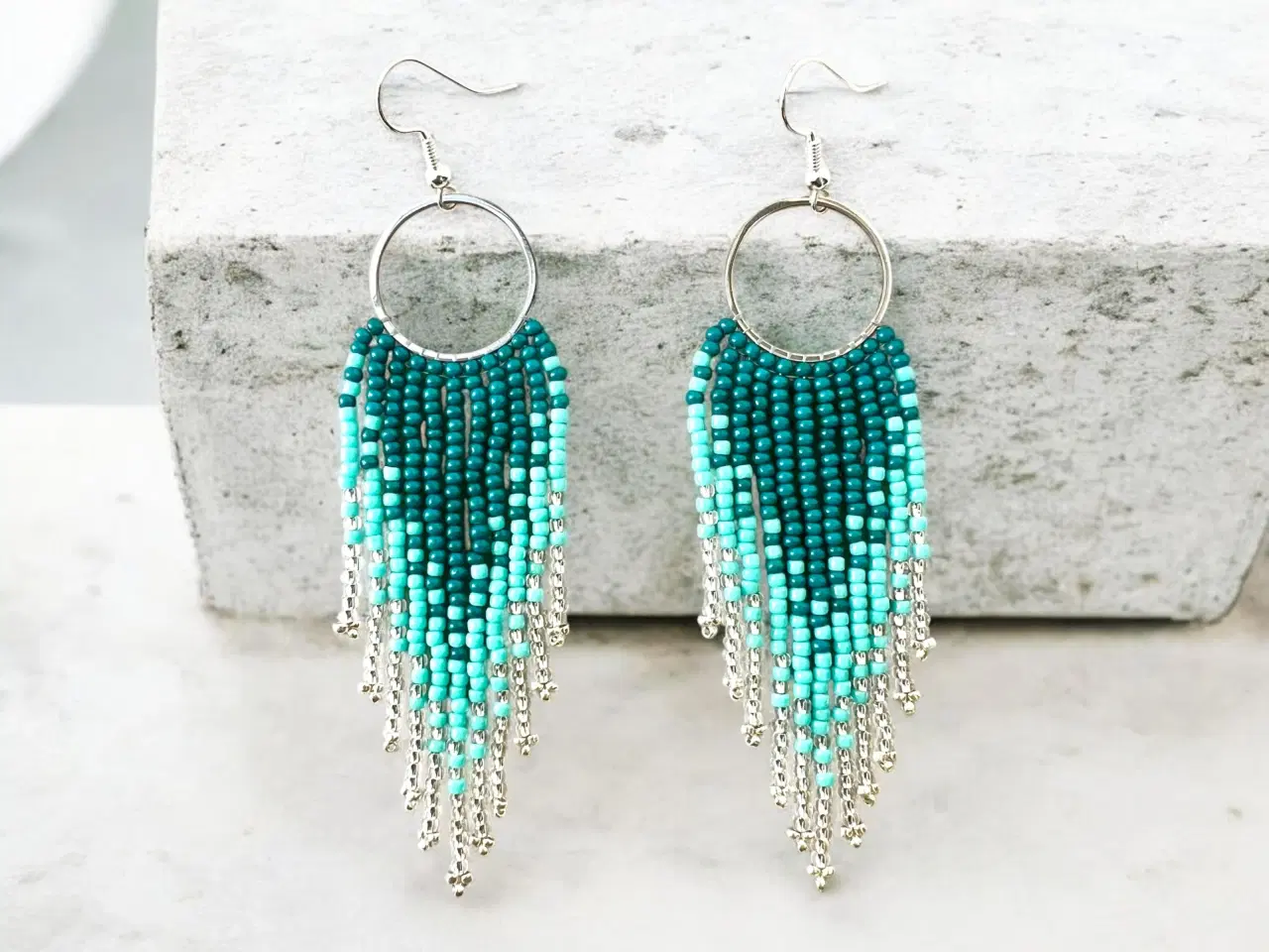 Billede 1 - Grønlandske perle øreringe