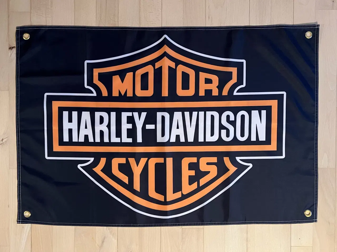 Billede 1 - Flag med Harley-Davidson logo 