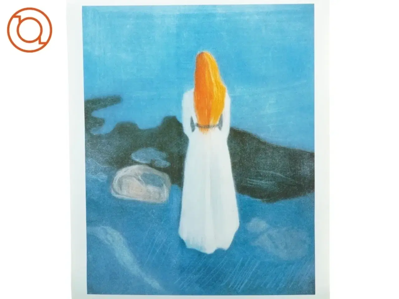 Billede 1 - Billede af kvinde ved havet (str. 40 x 50 cm)