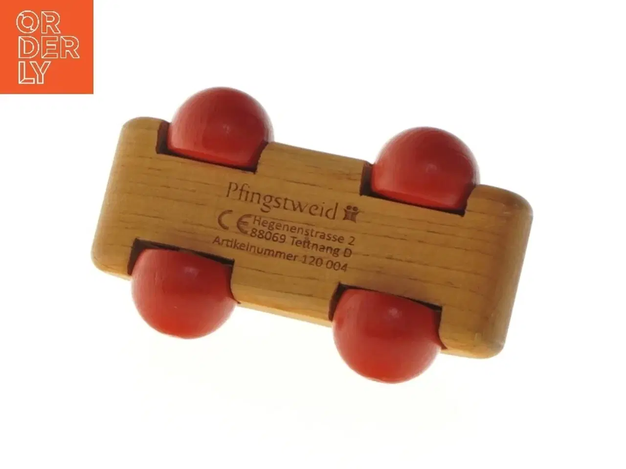 Billede 5 - Trælegetøjsbil med figur fra Pfingstweid (str. 5x7x12,5 cm)