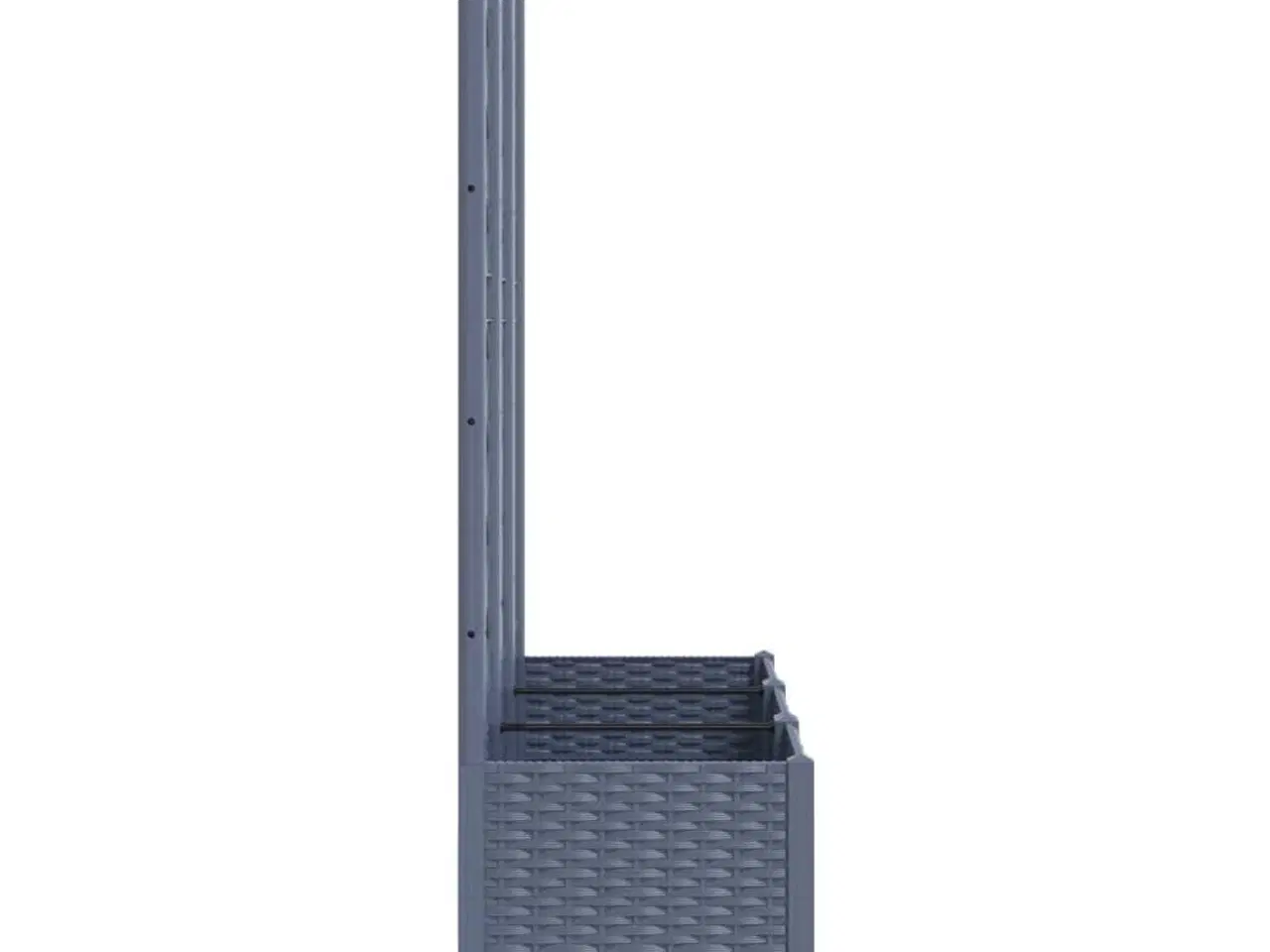 Billede 5 - Plantekasse med espalier 120x40x136 cm PP blågrå