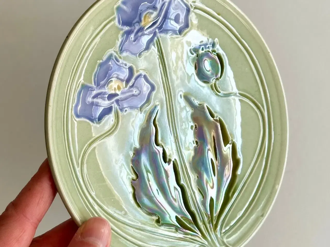 Billede 4 - Art nouveau tallerken, valmuer