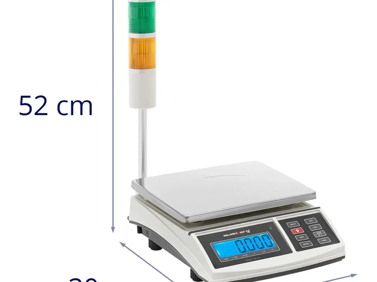 Billede 5 - Bordvægt – 3 kg / 1 g – advarselslampe – LCD