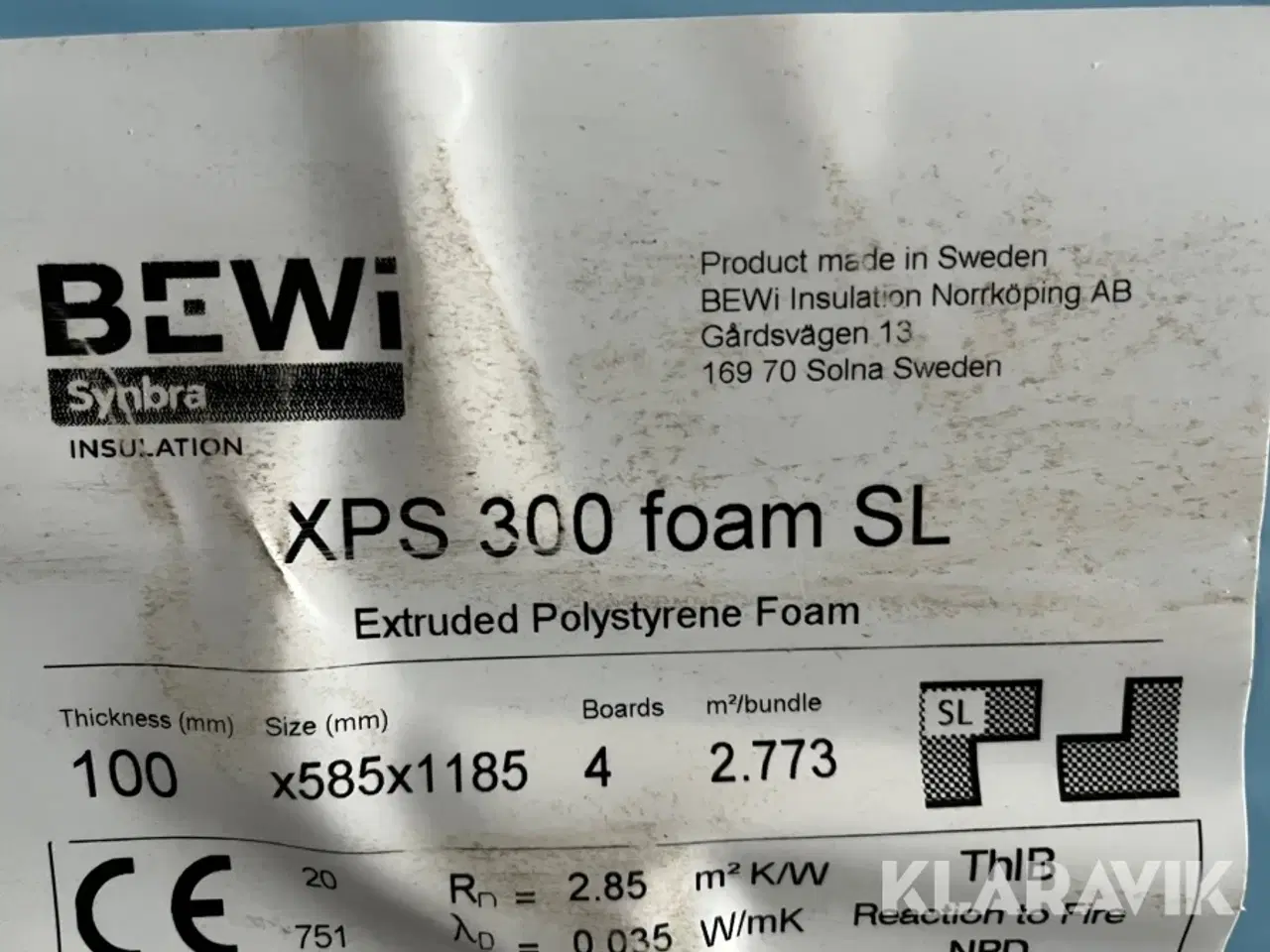 Billede 9 - Isolering BEWi XPS 300 foam SL 100 mm 585 x 1185 cm 135 kvadratmeter