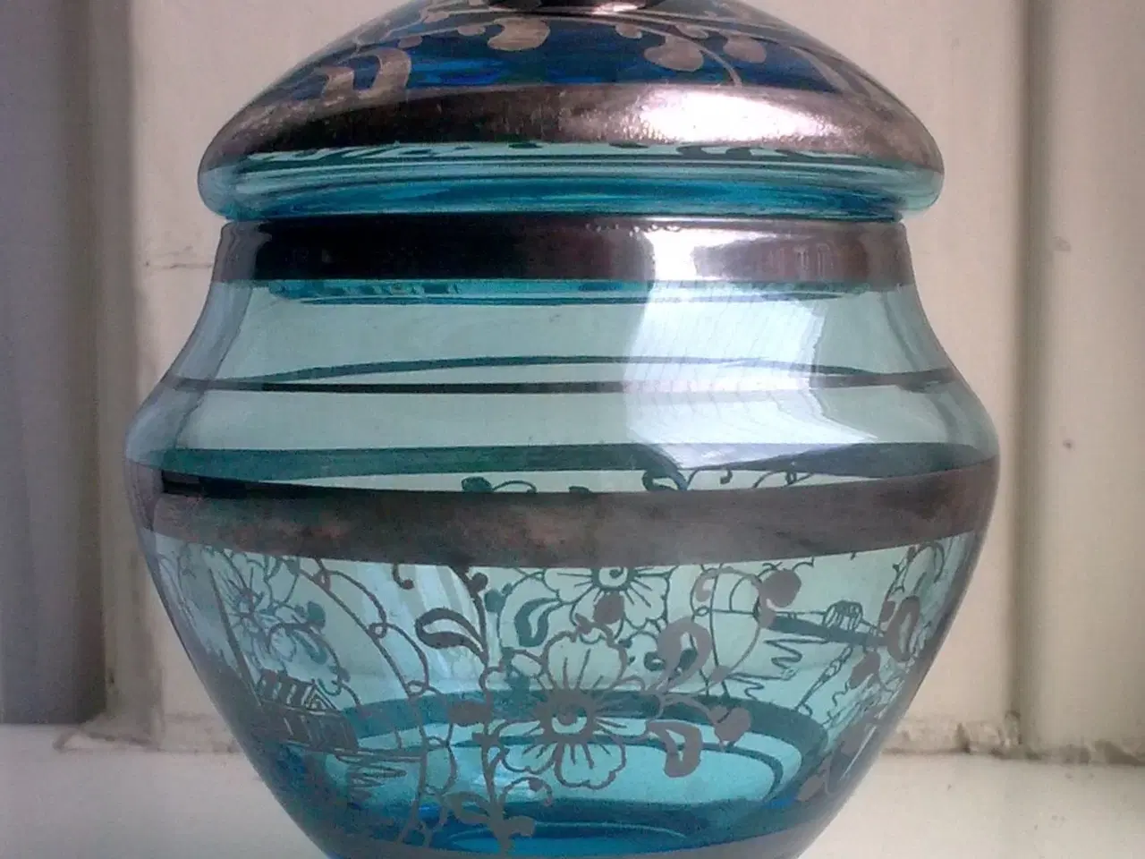 Billede 7 - Glaskunst mini Murano vindue vaser m sølv deko