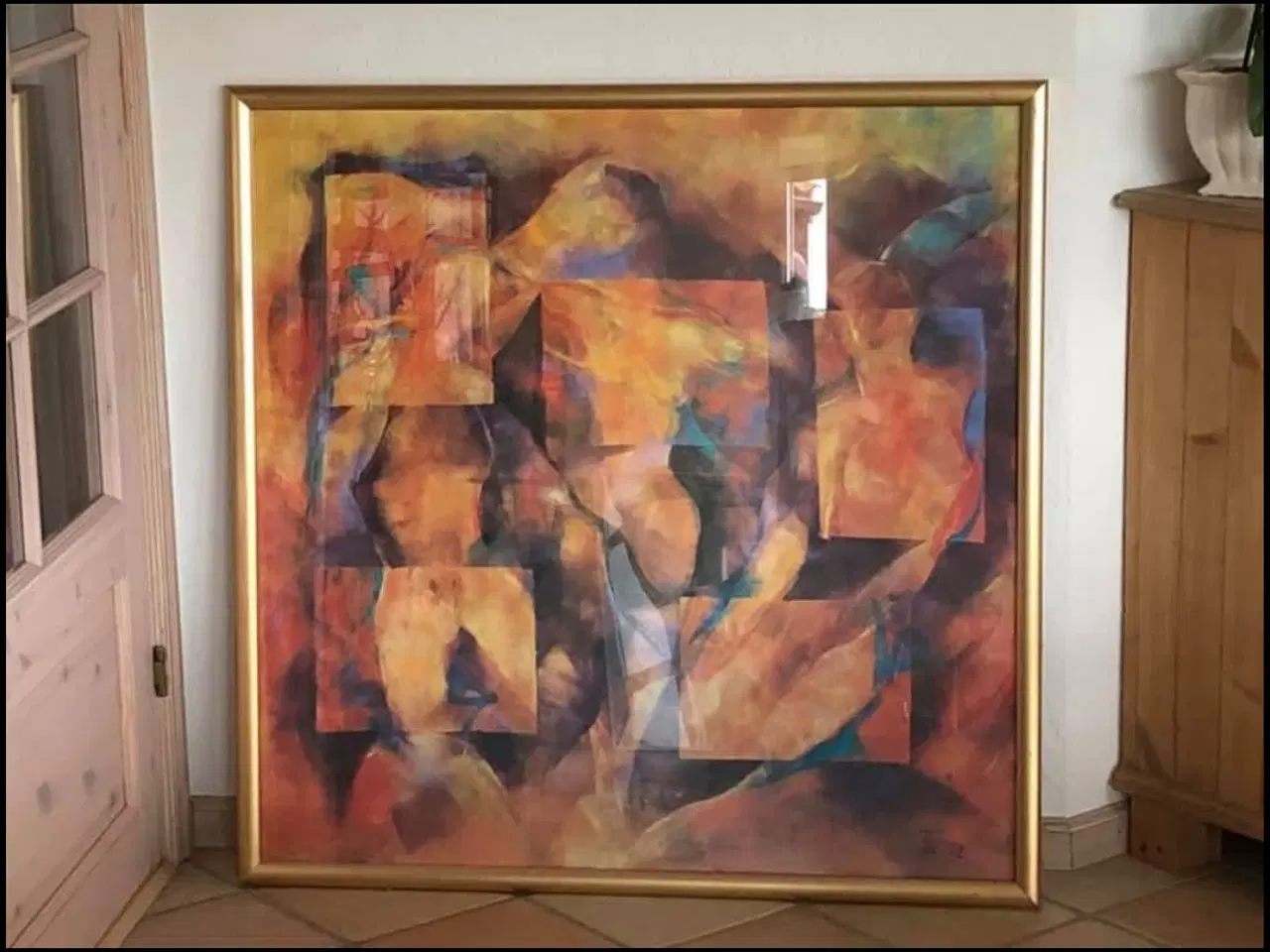 Billede 1 - Guld træramme m. Billede