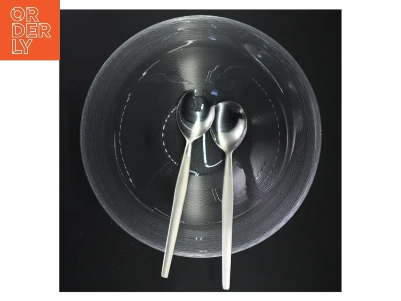 Billede 4 - Holmegaard Facet stor salatskål og serveringssæt (str. 28 x 13 cm og 26 cm) fra Holmegaard Facet