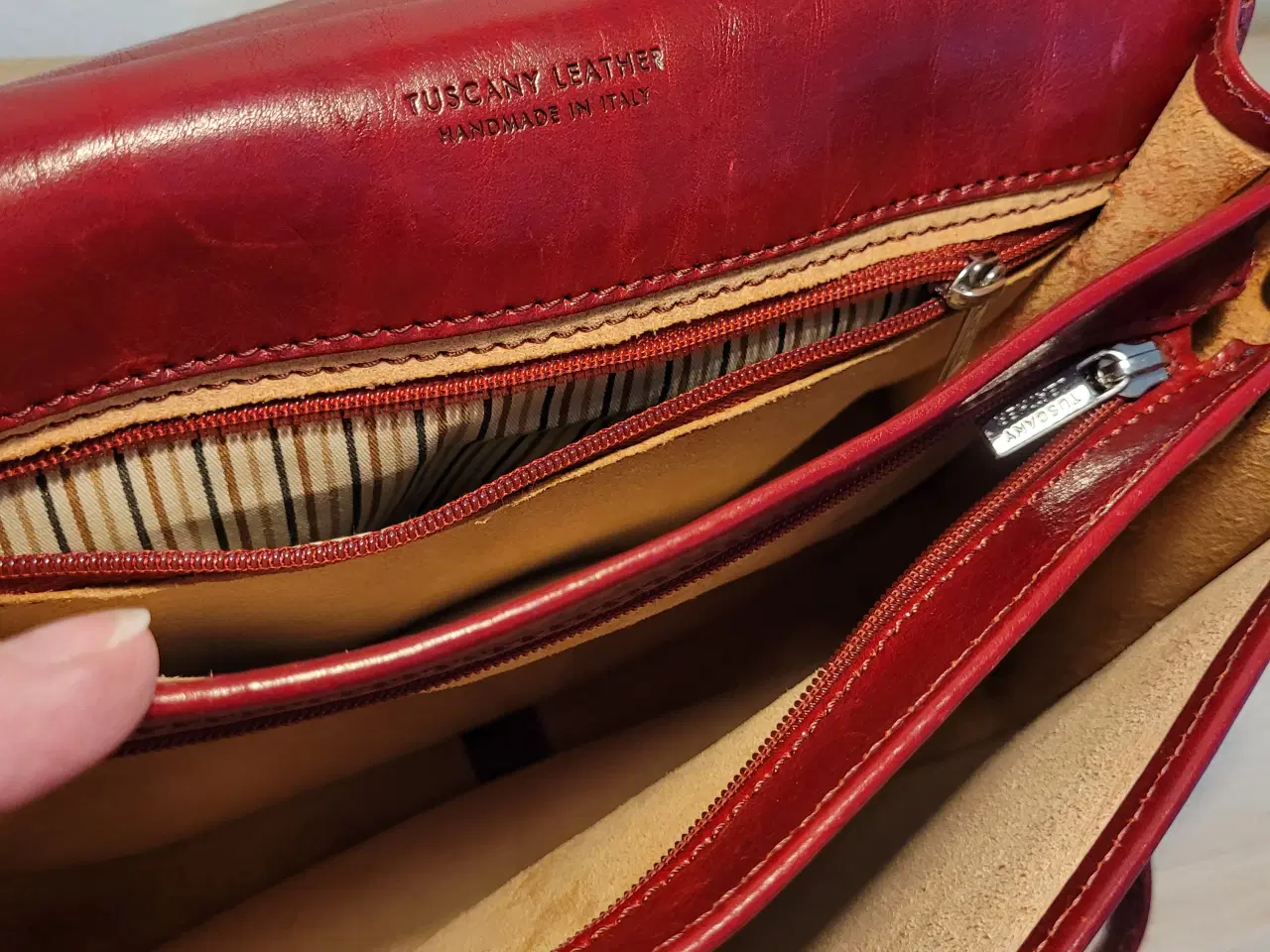 Billede 5 - Læder skulder taske fra Italien