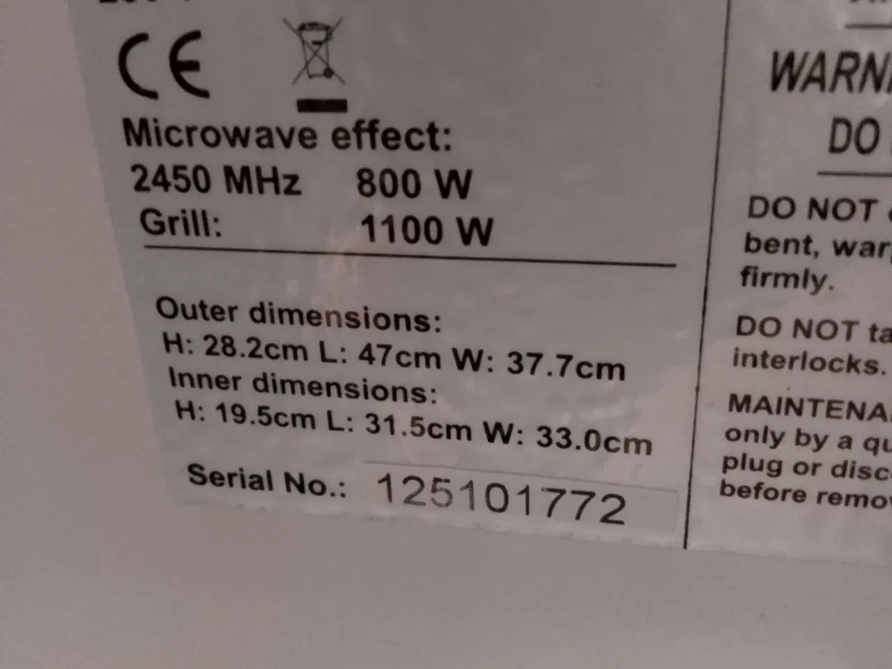 Billede 1 - Mikroovn med grilleffekt