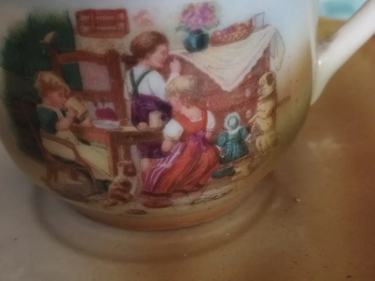 Billede 7 -  Antik dukke kaffestel fra 1920-1930.