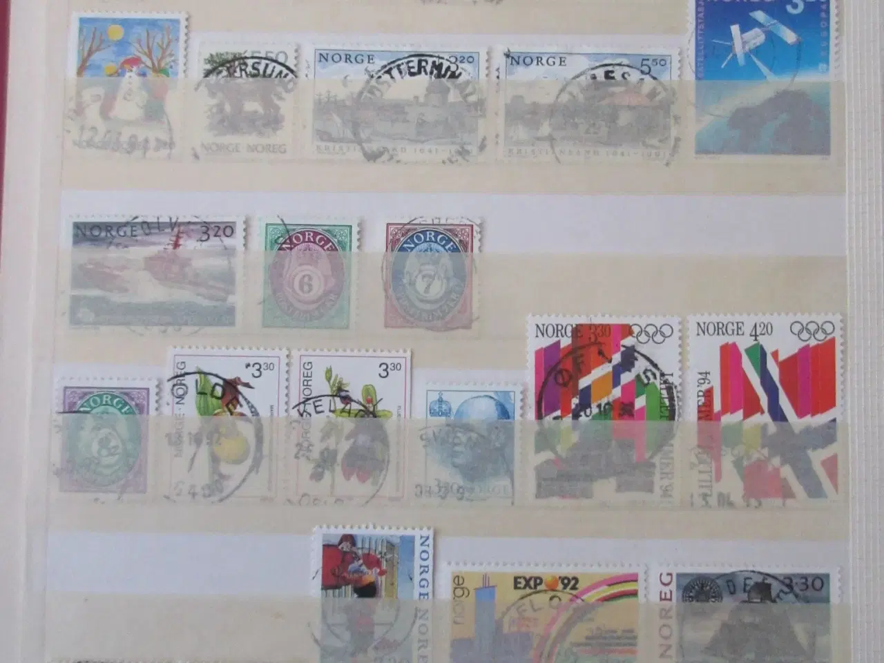 Billede 10 - Samling Norge 335 forskellige stemplet mærker