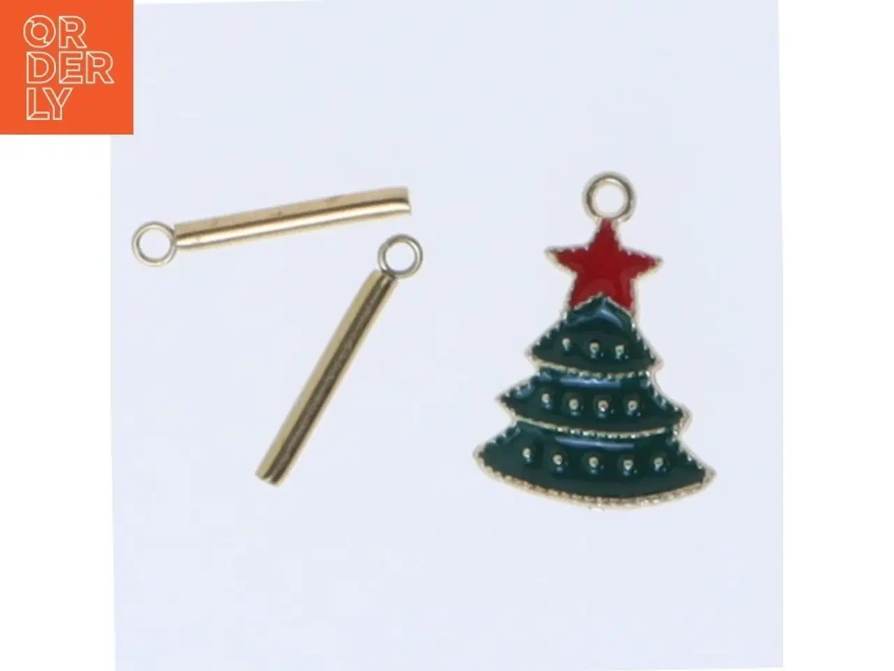 Billede 1 - Lille juletræsvedhæng med stænger (str. 20 mm)